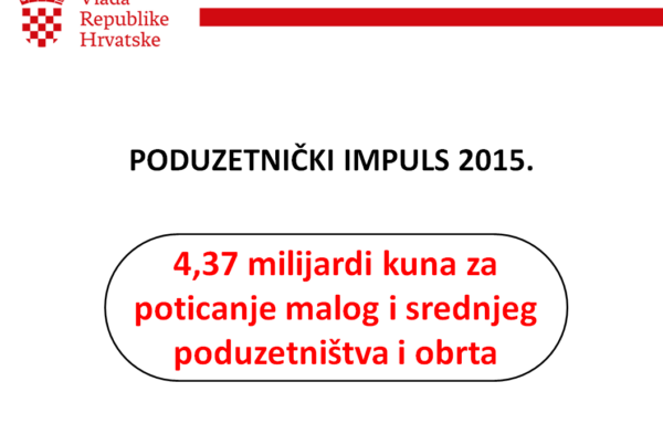 Objavljeni prvi Javni pozivi iz programa Poduzetnički impuls 2015.