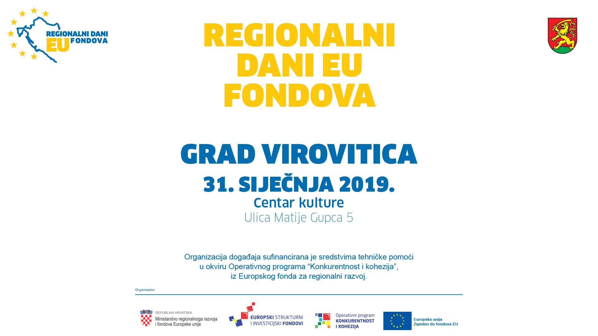 Regionalni dani EU fondova u Virovitici 31.1.2019.