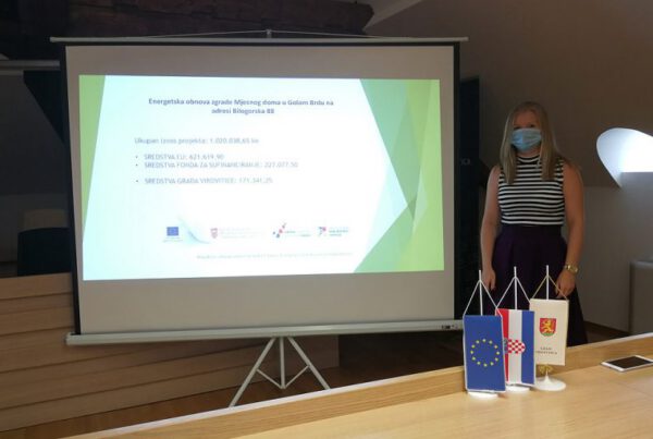 Završen projekt „Energetska obnova zgrade Mjesnog doma u Golom Brdu na adresi Bilogorska 88″