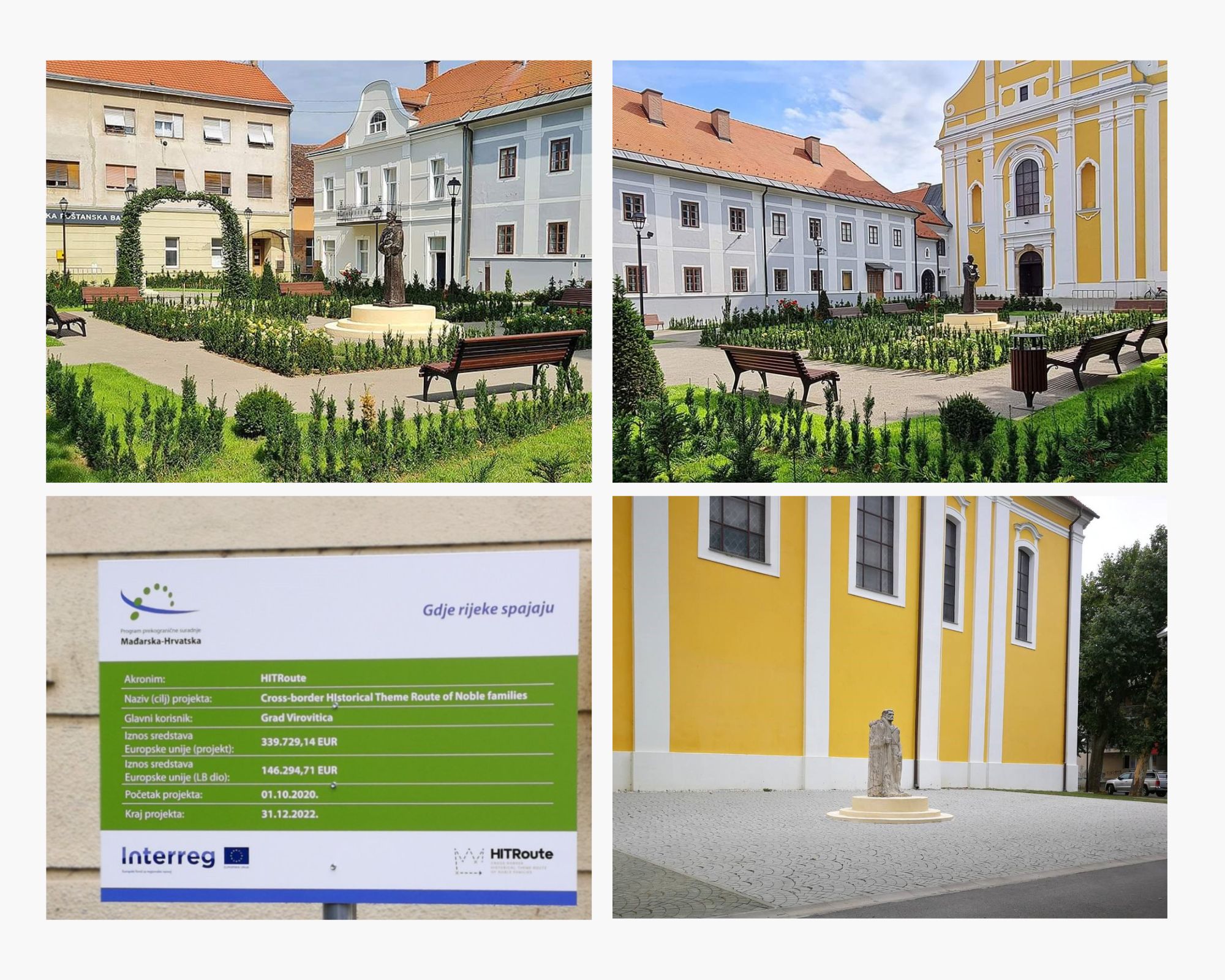 Završeni radovi na rekonstrukciji Povijesnog vrta i trga ispred crkve sv. Roka u Virovitici