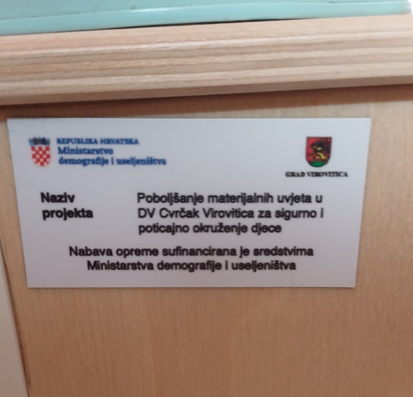 Grad Virovitica uspješno završio projekt unaprjeđenja materijalnih uvjeta u DV Cvrčak
